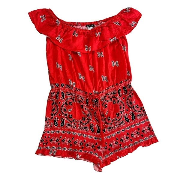 Venus Off Shoulder Romper Tie Front Size Small - Picture 3 of 17